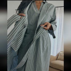 Lunya Luxe cotton cashmere sleepwear intimates long robe flannel- L/XL- NEW tag